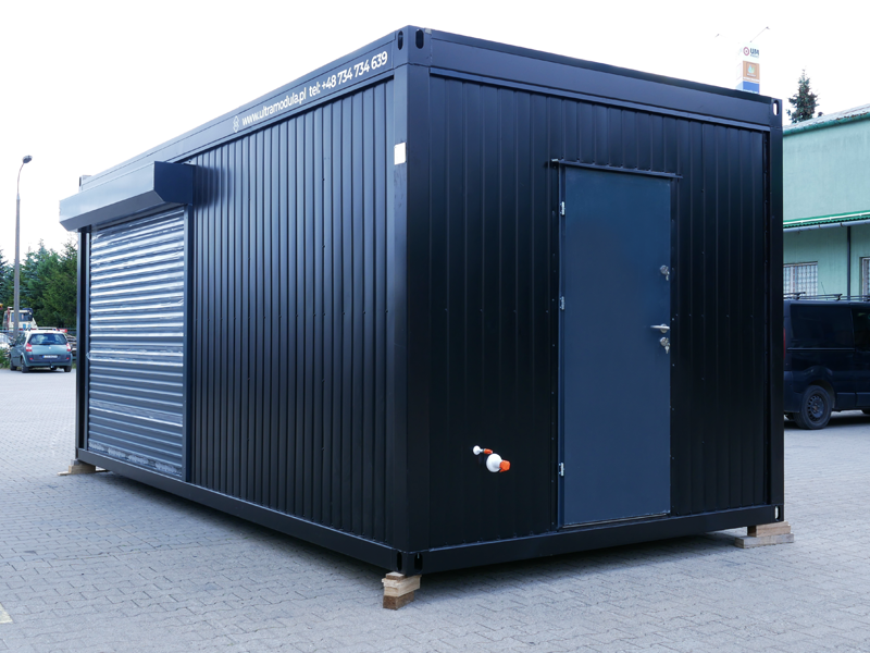 storage container with sliding gate