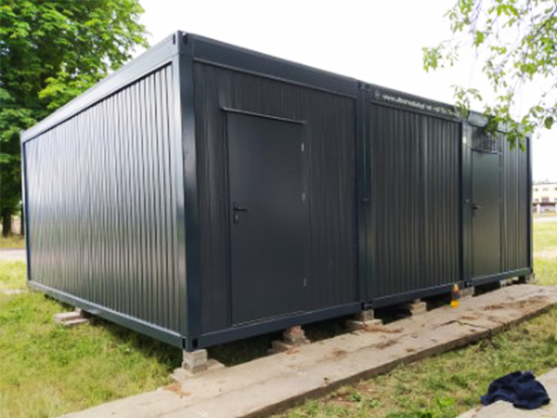 Three-module office container