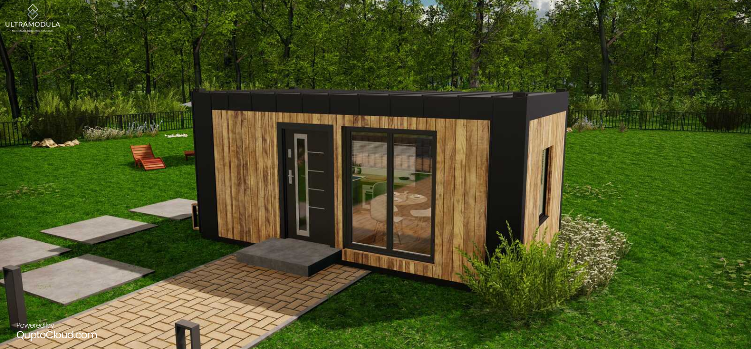 house made of sandwich panels, modular houses 35 m2