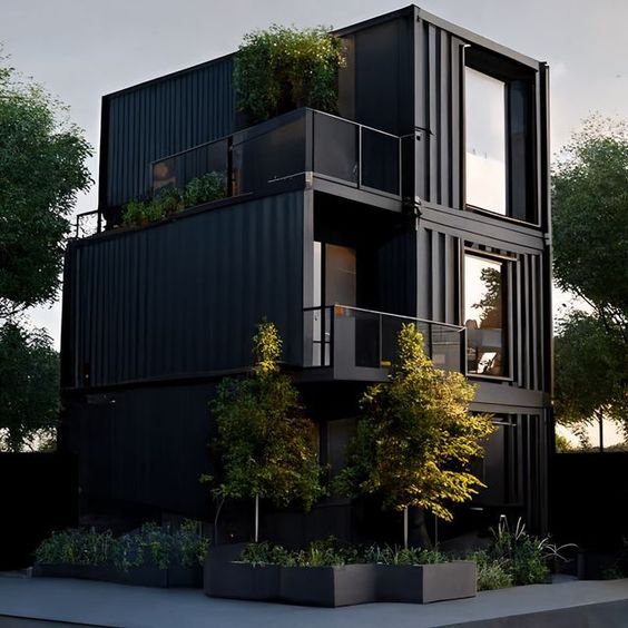 Transforming containers into self-sufficient living units